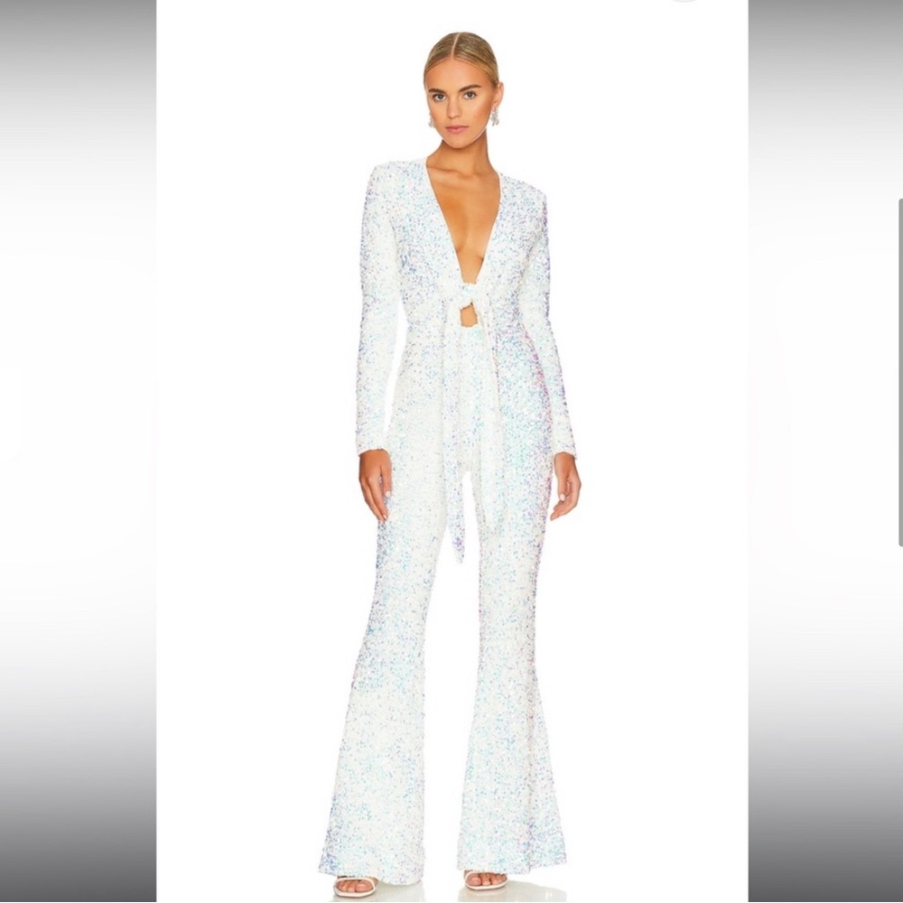 Martina Jumpsuit in Iridescent Sequins